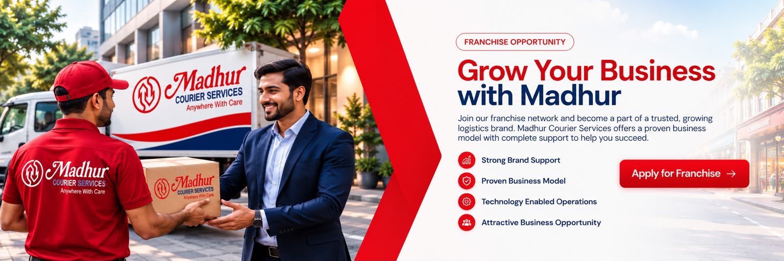Franchise opportunity — Grow your business with Madhur. Strong brand support, proven business model, technology-enabled operations and an attractive business opportunity.